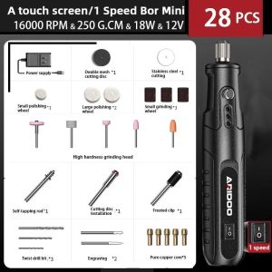ChicLiving 28PCS Mini Electric Grinding Set Drill Grinder Set Electric Grinder Polishing Drilling Cutting Engraving Accessories