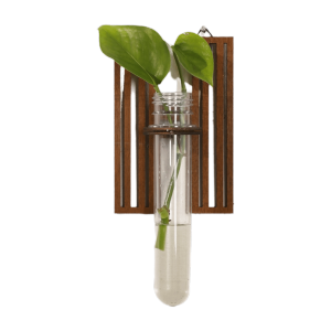 YRUQYS A-Z Alphabet Hydroponic Planter Shelf Home Ornaments Wooden Wall Decoration Water Plant Tube Stand Hollow Out Planter Holder Garden Wall Decor