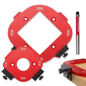 Router Templates for Woodworking Router Corner Radius Template Set (R10/15/20/25/R30/R35/R40/R50)