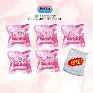 Bella Amore Skin 5pcs Glutaberry Bleaching Soap 50g with free mesh net