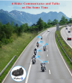 Freedconn  R1 Plus Motorcycle Group Intercom Waterproof HD Lens 1080P Video 6 Riders Bluetooth FM Wifi Helmet Headset Recorder. 
