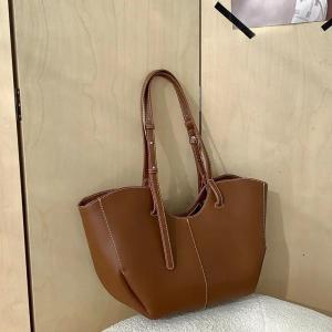 Vintage Women Handbag Large Capacity Portable Shopping Shoulder Bag Luxury PU Leather Ladies Commuter Underarm Totes Bag bolsa2026