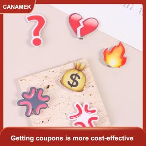 【CANAMEK 】 Angry Expression Drop Hair Clip Heartbroken Acrylic Hair Clip Funny Side Clip Duckbill Clip Bangs Side Clip Hair Accessories