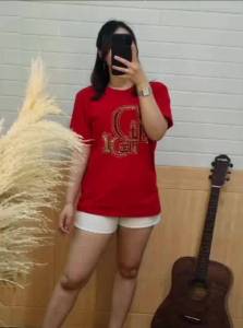 Kaos women cotton combed 30s/oversized tshirt novelty-motex reflective motif dio2 3T .C
