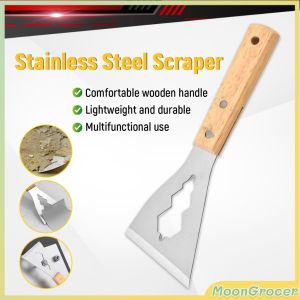 M.G.【Ready in Stock】 Stainless Multi-Purpose Scraper Durable Cleaning Outdoor Garden Shovel Farm Weeding Tool 1Pc