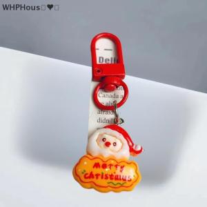 WP💓💛💖 1 6Pcs Cartoon Santa Claus Series Pendant Keychain Cute Student Backpack Pendant Accessory Christmas Party Small Gifts