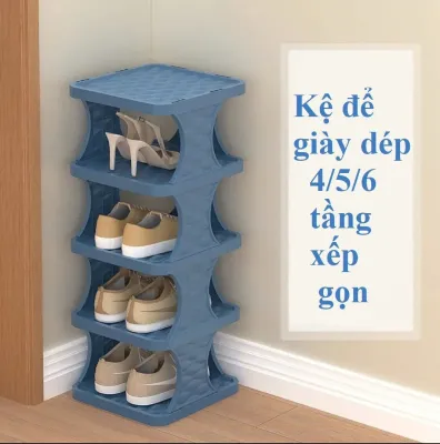 Kệ để giày dép 4/6 tầng Tashuan VNS-288 thông minh có thể tháo lắp gấp gọn kệ nhựa để đồ đa năng