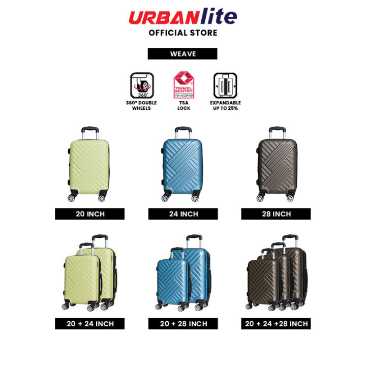 URBANlite Weave Spinner Wheels Expandable Hard Case Luggage ULH22911