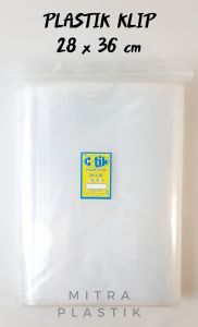 Plastik Klip 28x36 (isi 100pcs) / Plastik Packing Baju Kaos Seal Zip Lock Cetik