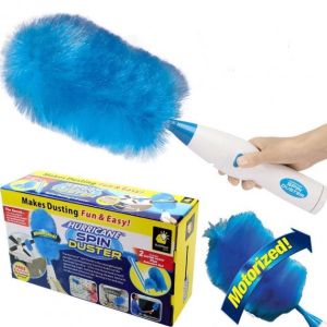 Spin Duster ไม้ปัดฝุ่นไฟฟ้า หมุนได้ 360 องศา พับได้ 180 องศา แปรงปัดฝุ่นไฟฟ้าทําความสะอาดหมุนได้ 360 องศา