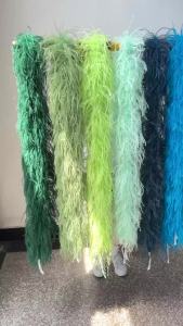 0.5-2M Green Ostrich Feather Boa 6PLY Fluffy Boa for Wedding Burlesque Carnival Cosplay Photo Shoot Party Decoration Accessory