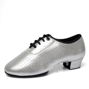 รองเท้าซัลซ่าบอลรูมสไตล์ลาตินสำหรับผู้หญิงพื้นรองเท้าฝึกเต้น PU ส้นหนา4ซม. Sepatu Kets Dansa