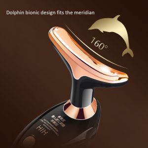 EMS Perangkat Kecantikan Leher Wajah Mikro Pemijat Wajah Pengencang Peremajaan Anti Kerut Pengangkat Getaran Ultrasonik