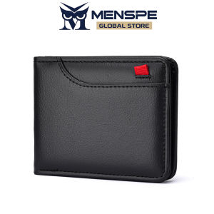 MENSPE Mens Wallet Simple Short Wallet Soft PU Business Wallet Multi-Card Position Wallets Mini Travel Purses Coin Pouch ID Credit Cards Holders