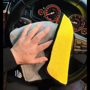 double-sided thick towel home super absorbent towel hand towel square Microfiber Car Wash Towel 30X30CM Motorcycle special cleaning towel