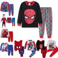 Kids Boy Pyjamas Spiderman Iron Man Hulk Superhero Baju Tidur Budak Lelaki Captain America Clothes 1-7y Boy Cotton Sleepwear Set 蜘蛛侠睡衣 90-130cm. 