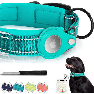 For Outdoor Airtags Dog Collar with GPS Finder Anti lost Loop Collar Pets Case for Apple Airtags Locator Tracker Dog Supplies