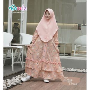 Basela - Ziya Dress Baju Gamis Muslim Anak Perempuan Usia 4-5 Tahun