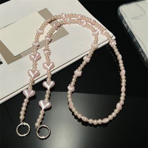 LENMAX. Crossbody Long Crossbody Phone Chain Long Sweet Cellphone Lanyard Kawaii Acrylic Mobile Phone Chain Phone Accessories
