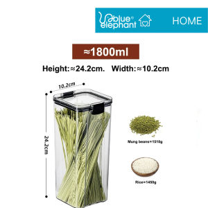 Premium Quality Transparent Airtight Food Container Food Storage Box Fully Sealed Kitchen Box Bekas Kedap Udara Makanan