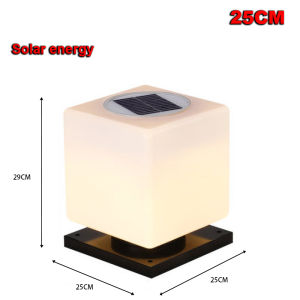 Modern E27 LED solar energy pillar light Wall lamps outdoor lighting garden courtyard fence waterproof Street Garland home decor