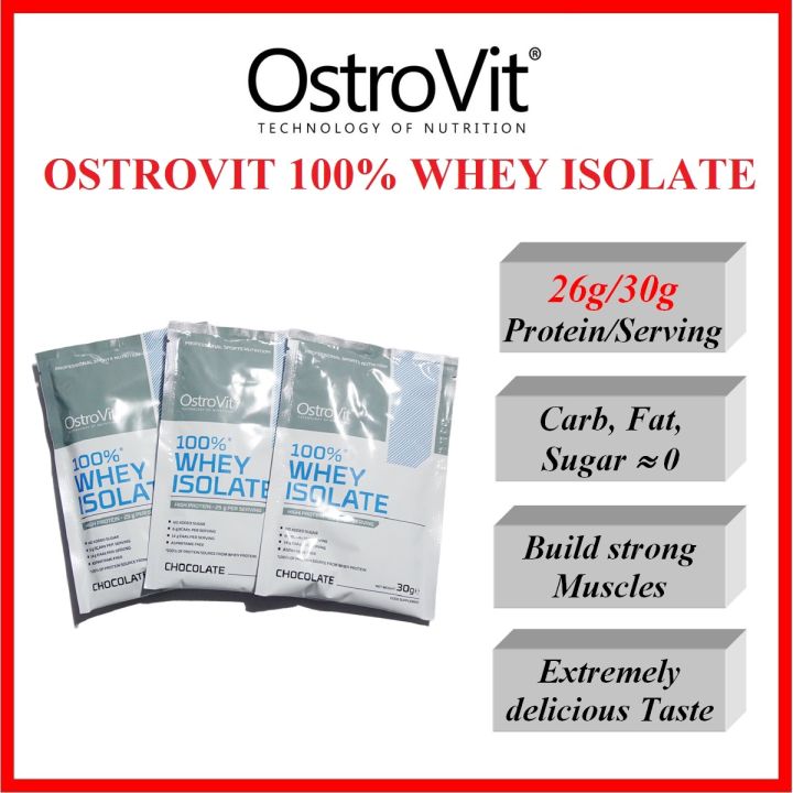 Gói Sample Ostrovit Whey Protein Isolate 01 lần dùng  – 100% Isolate Protein tinh khiết, Bổ sung Protein, hỗ trợ tăng Cơ, giảm Mỡ, phục hồi cơ bắp