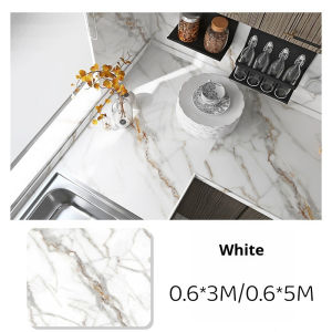 60 * 300CM/60 * 500CM Marble Patterned Wallpaper Waterproof Wear-Resistant Self-Adhesive Wallpaper Stove Protection Sticker