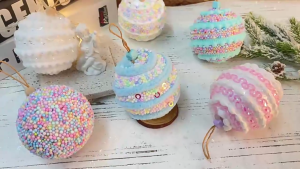 3Pcs Macaron Bóng Râm Bọt dạng treo hình cây thông giáng sinh Đồ Trang Trí An Toàn Và Người Dùng Thân Thiện Đồ Trang Trí Đồ Trang Trí Cho Văn Phòng Và Nhà Sử Dụng