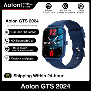 Aolon GTS Smart Watch 1.83 inch screen Waterproof  Sports Watch Bluetooth Call Sleep Heart Rate Monitoring Fitness Traker Watch 100+ Watch Face Smart Watch for Android IOS 智能手表 R10