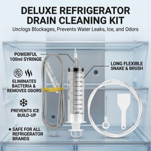 Fridge Drain Cleaner 5-Piece Kit Defrost Drain Unclog Tool Remove Ice Blockage Kitchen Appliance Drain Hole Cleaner Accessories