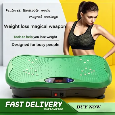 Ultra-Thin 200KG Capacity Bluetooth Vibration Plate with Remote Control for Fat Loss and Core Training - 1 Year Warranty