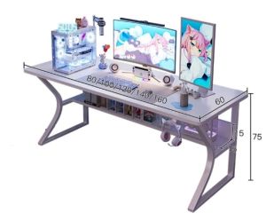 โต๊ะคอมพิวเตอร์ โต๊ะเกมมิ่ง โต๊ะทำงานสไตล์มินิมอล โต๊ะเรียนหนังสือสไตล์มินิมอล โต๊ะไม้เรียบหรูชิ้นใหญ่