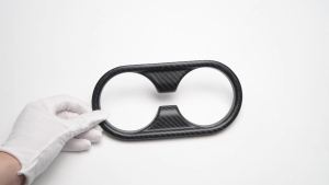 OnlyF U Carbon Fiber For Hyundai Ioniq 5 NE 5 N SE 2022 2023 2024 2025 Car Interior Rear Water Cup Holder Panel Cover Trim Accessories R7Q2P
