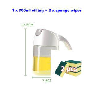 [Loveme258]High borosilicate glass oil bottle/self-opening oil bottle/vinegar bottle/sauce seasoning bottle