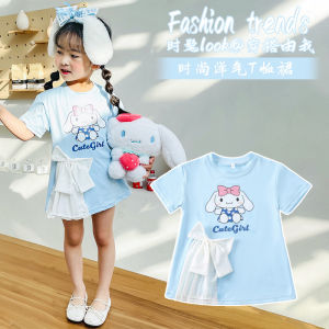 Twinkle Margie Dress Anak Perempuan Motif 4 Karakter Lucu Pita Depan Import Terbaru