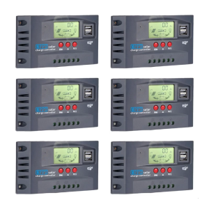 MPPT Solar Controllers 30 to 100A Easy Monitoring Strong ABS Lighting Controllers Device Easy to Use for Outdoor Lighting