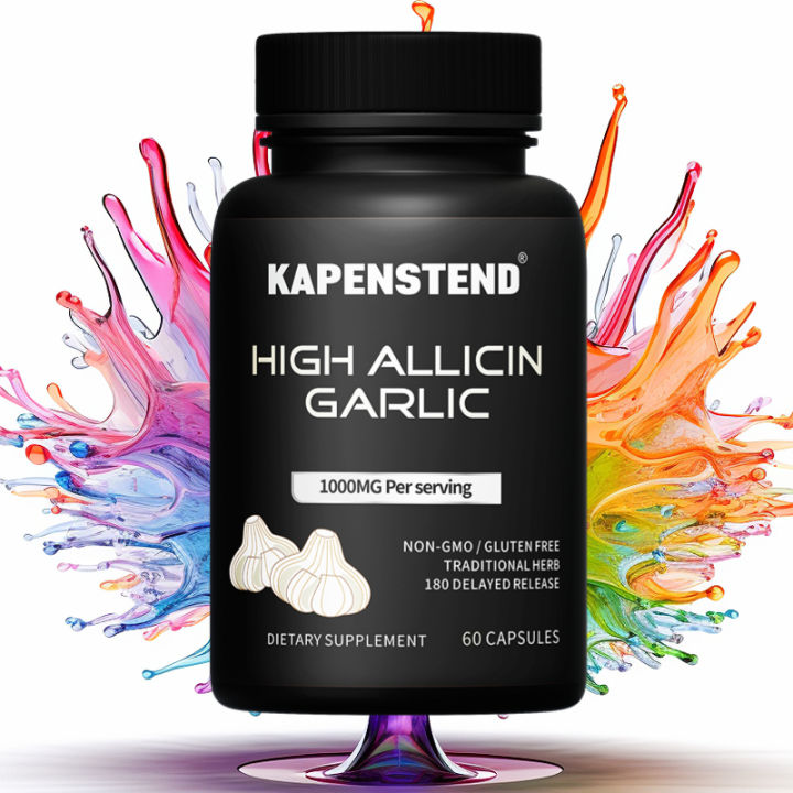 Garlic Capsules Organic 100mg & Organic Black Pepper Extract,Maximum