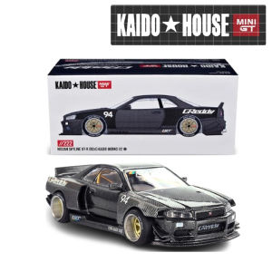 Mô Hình Xe Kaido House x Mini GT 1:64 - Nissan Skyline GT-R (R34) Kaido Works GReddy V2