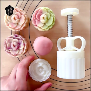 Khuôn dập bánh quy hoa trà khuôn bánh trung thu tay áp lực bánh trung thu các nhà sản xuất dụng cụ làm bánh ngọt tự làm cho midautumn lễ hội