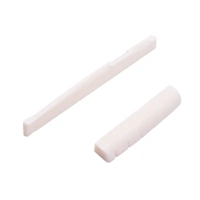 [ammoon]Guitar Saddle and Nut Real Bone Material 2PCS for 6 Strings Acoustic Guitar