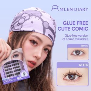 MLEN DIARY DUDU FOX False Eyelashes CUTE COMIC Cluster 9-12MM 3D Natural Eyelash Extension Set