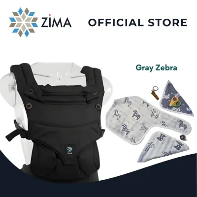 Zima Non-mesh Newborn Essentials Set (Nonmesh Carrier + Drool Pads)