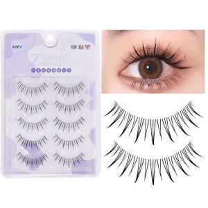 Ultra Fine Clear False Eyelash 5 Pairs Set Soft Simulation Long V False Eyelash * 自然磨尖五对装假睫毛 柔软仿真纤长V型假睫毛