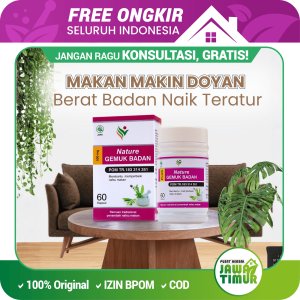 Kapsul Gemuk Badan Herbal Penggemuk Terbaik Penambah Nafsu Makan Original 100% BPOM GEMUK BADAN Herbal
