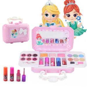 [จัดส่งที่รวดเร็ว+ของขวัญฟรี]Girl Cosmetic Box เครื่องสำอางเด็ก ชุดแต่งหน้าของเล่นเด็กผู้หญิง ชุดแต่งหน้าเด็กลายเจ้าหญิงดิสนีย์