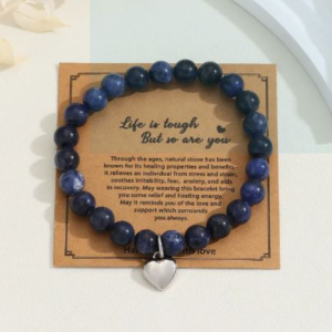 Pink Zebra Stone Bead Bracelet – Natural Crystal Healing Bracelet for Women | Gift for Daughter Mom