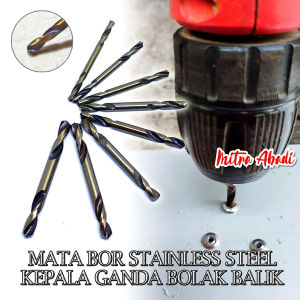 Mata Bor STAINLESS STEEL Drill Bit Kepala Ganda Bolak Balik
