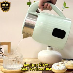 Ấm Đun Nước Siêu Tốc Inox 304 Cao Cấp – 3 Lớp Cách Nhiệt 1500W Dung Tích 2.5L D Danido