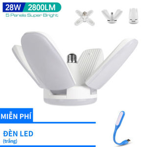 Bóng đèn LED cánh quạt 4 cánh +1 chóp với thiết kế xếp gọn hoặc mở ra tối ưu hiệu quả chiếu sáng [Đèn LED USB miễn phí]