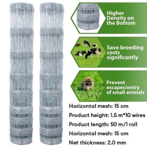 Pagar Kebun Pagar Lembu Cyclone 4/5 Kaki Jaring Pagar Kambing Rusa Kebun Besi Galvanised Quality Five Star Fence